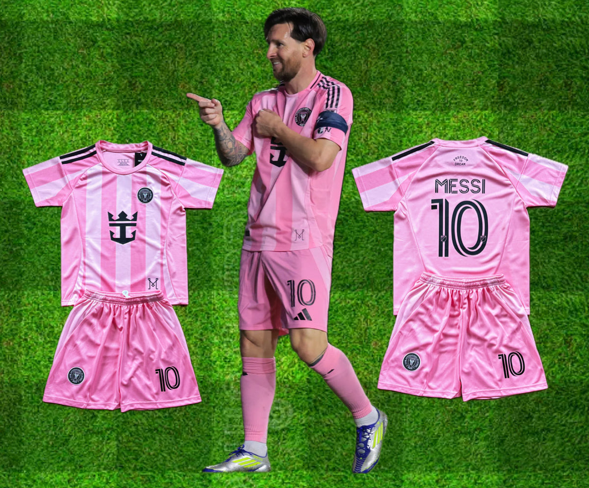 Pink Lionel Messi Kids Soccer Jersey - Set of 2