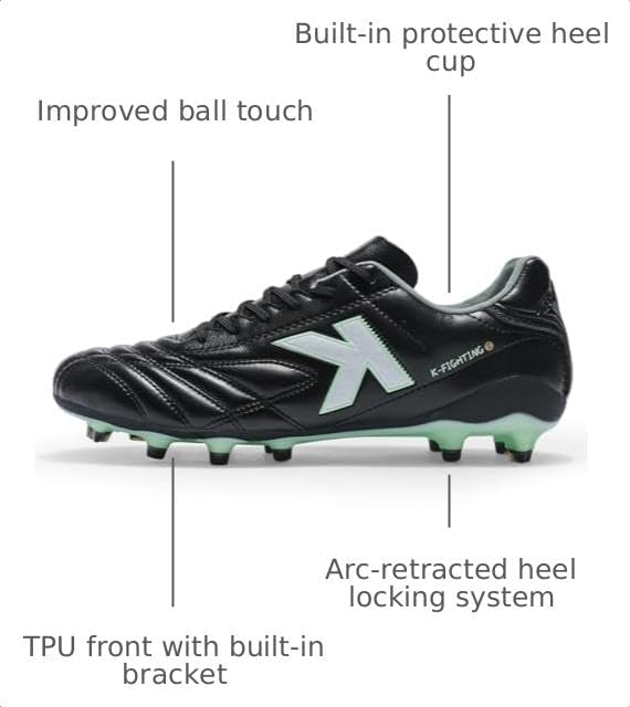 KELME Men's Soccer Cleats, Firm/Artificial Ground Shoes, for Outdoor Football Rugby Baseball Lightweight