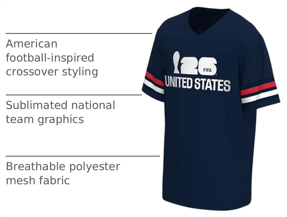 Outerstuff FIFA World Cup 2026 Mens Short Sleeve V-Neck Football Jersey