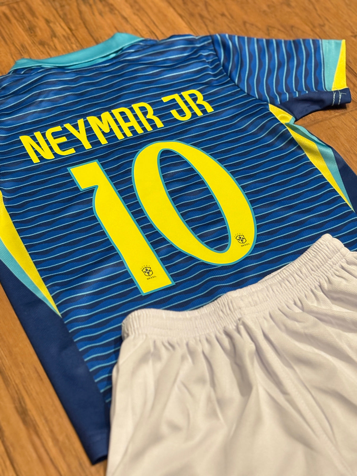 Neymar Jr Blue Brazil Kids Jersey Set - Youth & Toddler