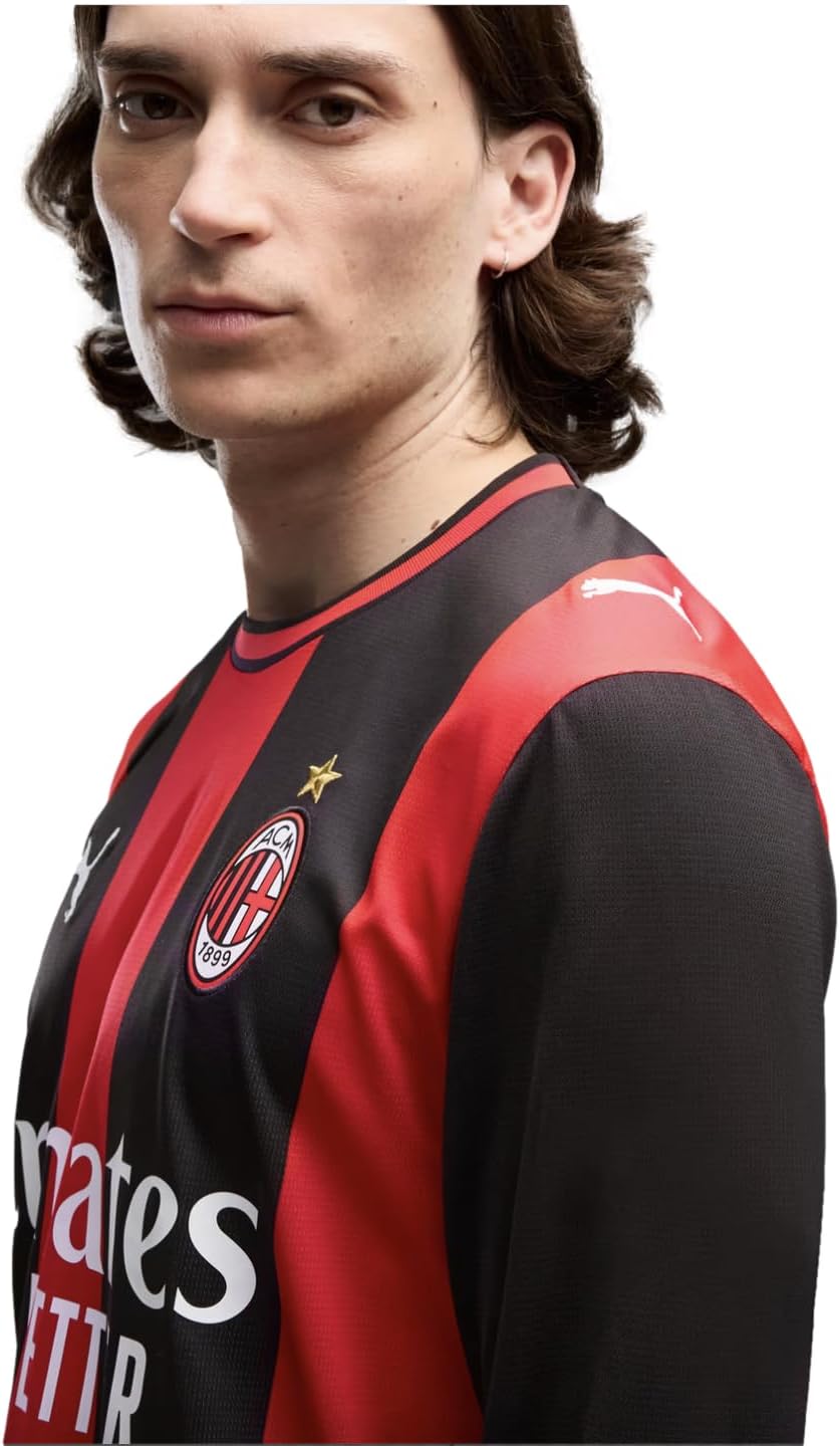 Puma Men's Ac Milan Home Jersey Replica Long Sleeve