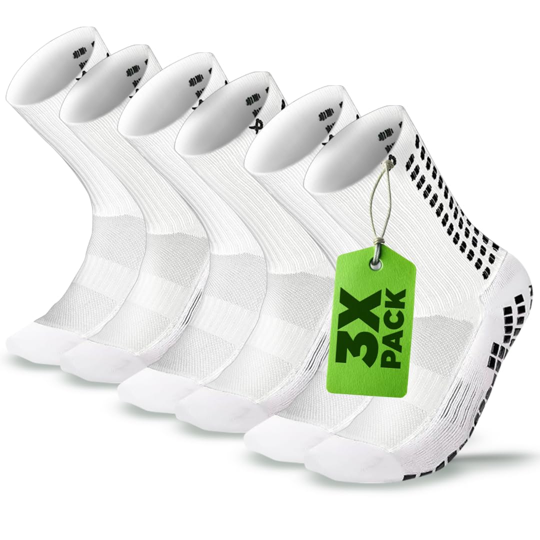 Lux Dual Grip Soccer Socks for Men & Women - DualGrip Engineered for Performance & Comfort - Anti-Slip Grip Socks for Soccer