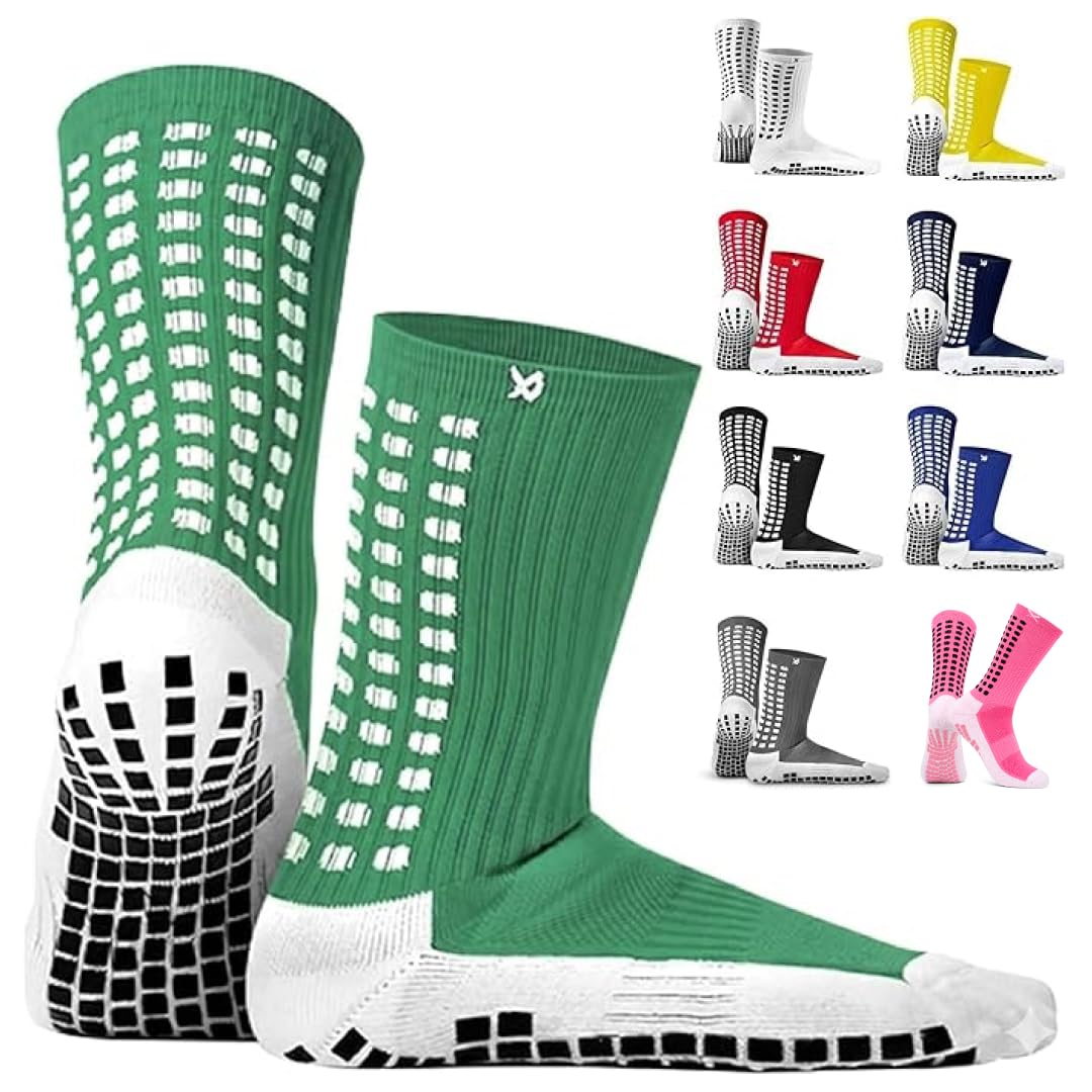 Lux Dual Grip Soccer Socks for Men & Women - DualGrip Engineered for Performance & Comfort - Anti-Slip Grip Socks for Soccer