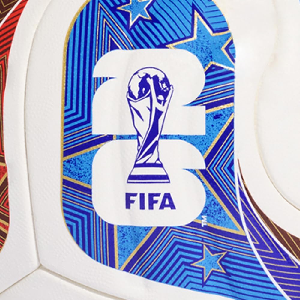 adidas World Cup 2026 Competition Ball - Inspired by la Ola Wave Design, Seamless Surface for Precision and Stability, FIFA Quality Pro