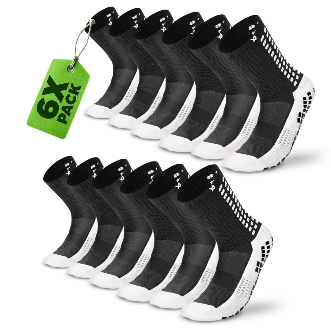 Lux Dual Grip Soccer Socks for Men & Women - DualGrip Engineered for Performance & Comfort - Anti-Slip Grip Socks for Soccer