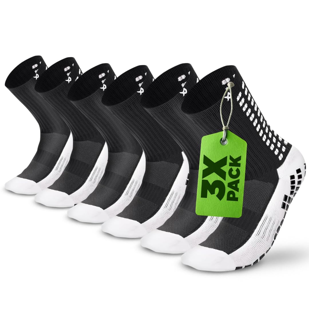 Lux Dual Grip Soccer Socks for Men & Women - DualGrip Engineered for Performance & Comfort - Anti-Slip Grip Socks for Soccer