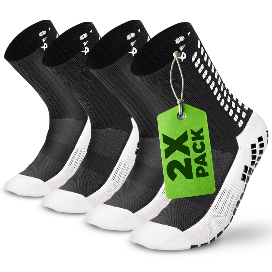 Lux Dual Grip Soccer Socks for Men & Women - DualGrip Engineered for Performance & Comfort - Anti-Slip Grip Socks for Soccer