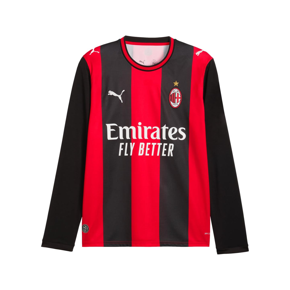 Puma Men's Ac Milan Home Jersey Replica Long Sleeve