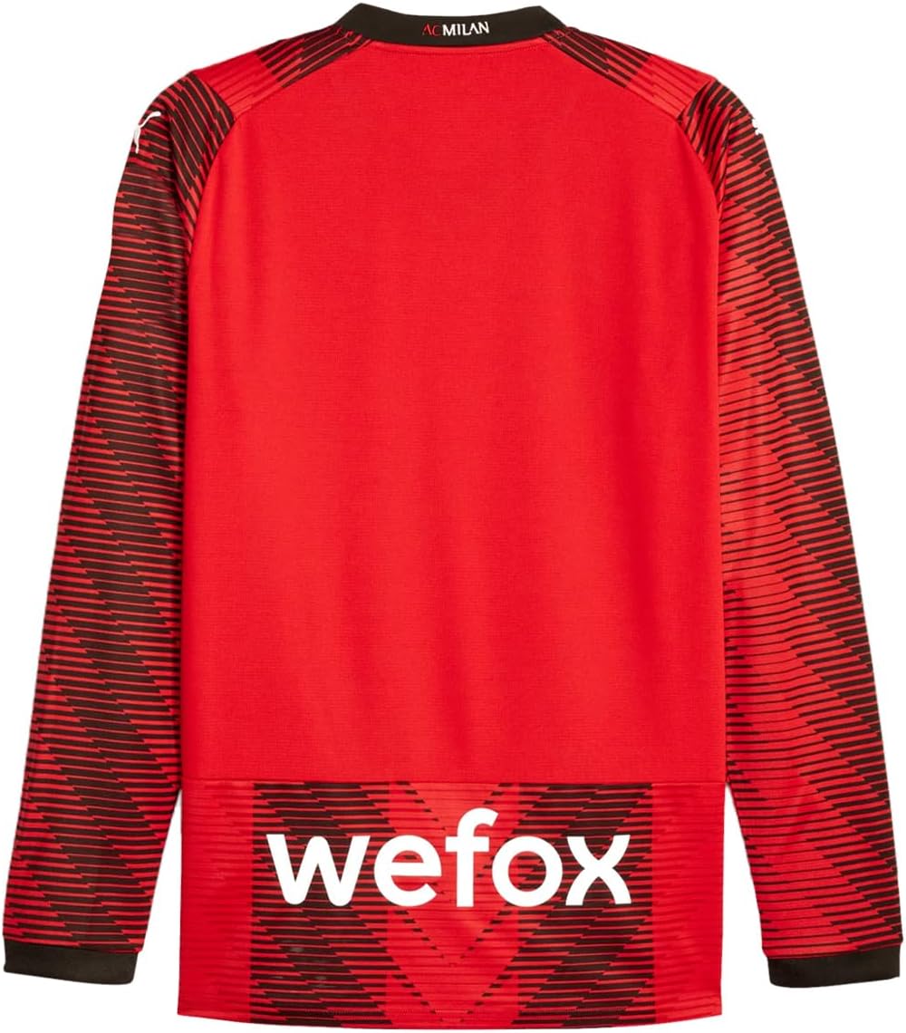 PUMA mens Men's Ac Milan Home L/S Jersey 23/24