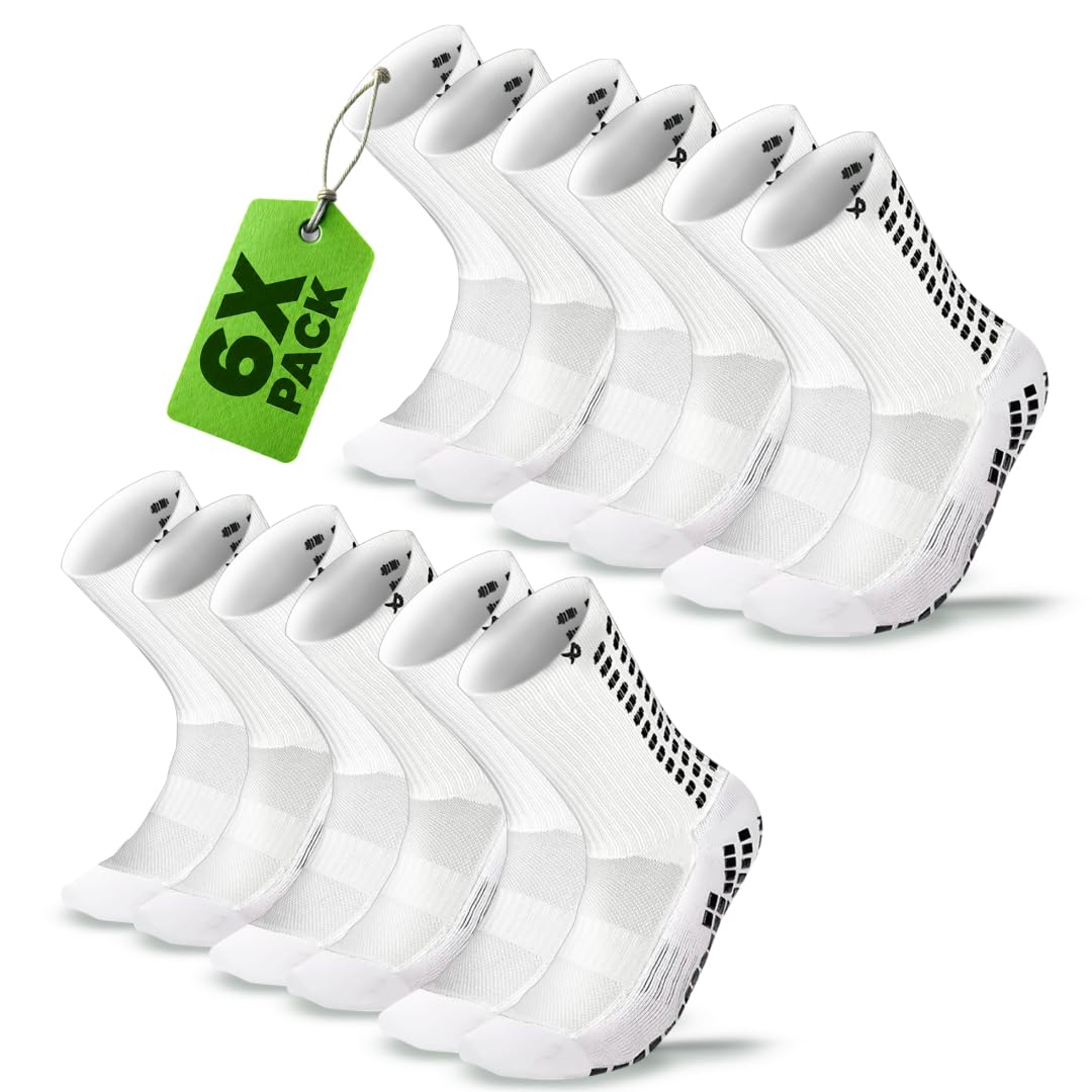 Lux Dual Grip Soccer Socks for Men & Women - DualGrip Engineered for Performance & Comfort - Anti-Slip Grip Socks for Soccer
