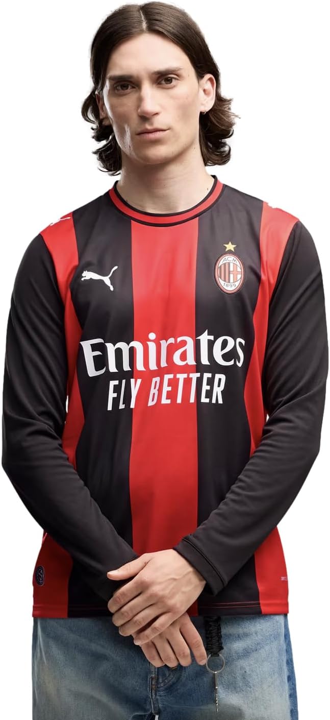 Puma Men's Ac Milan Home Jersey Replica Long Sleeve