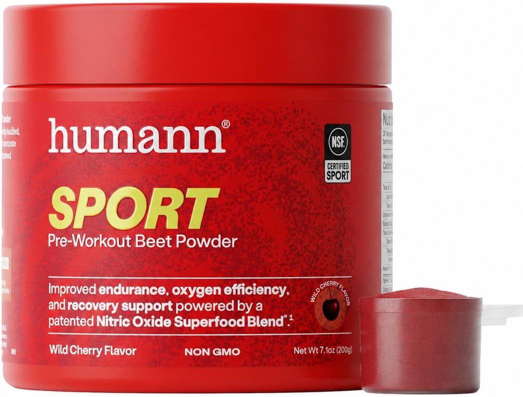 HumanN SuperBeets Sport Endurance Beet Root Powder, Wild Cherry, 20 Serv