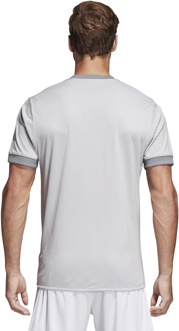adidas Mens Manchester United Replica Third Jersey (Small) Solid Grey / White / Grey