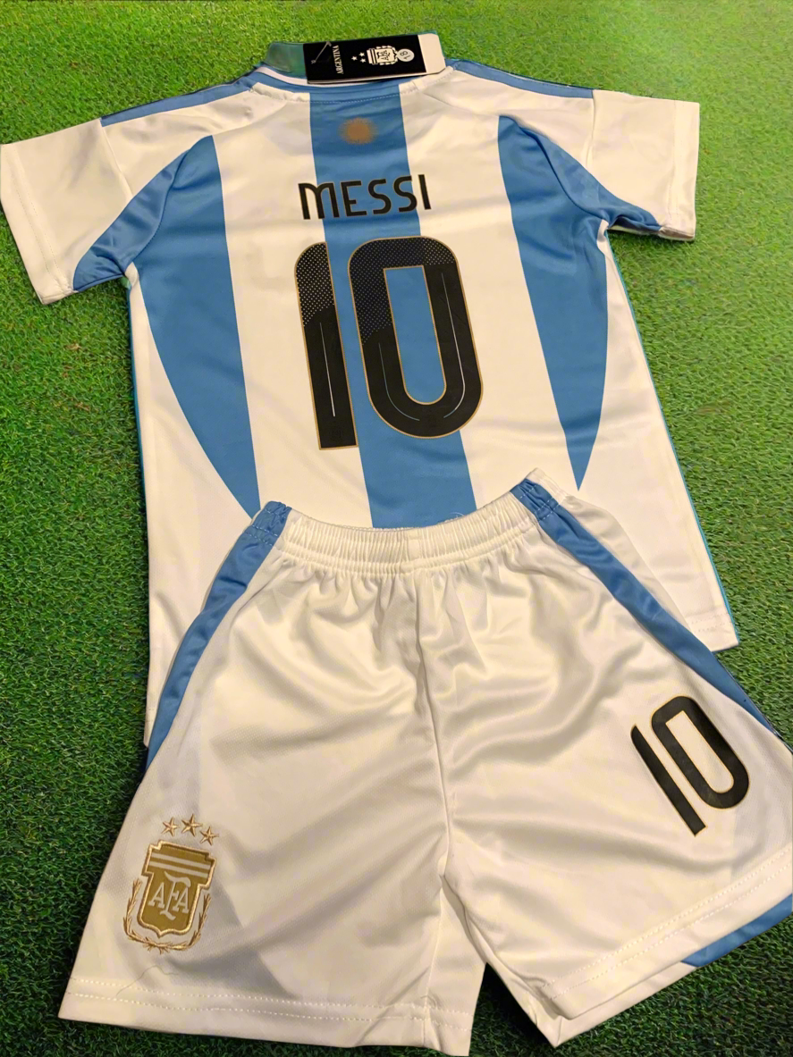 Lionel Messi Kids Argentina Jersey - Youth & Toddler Set