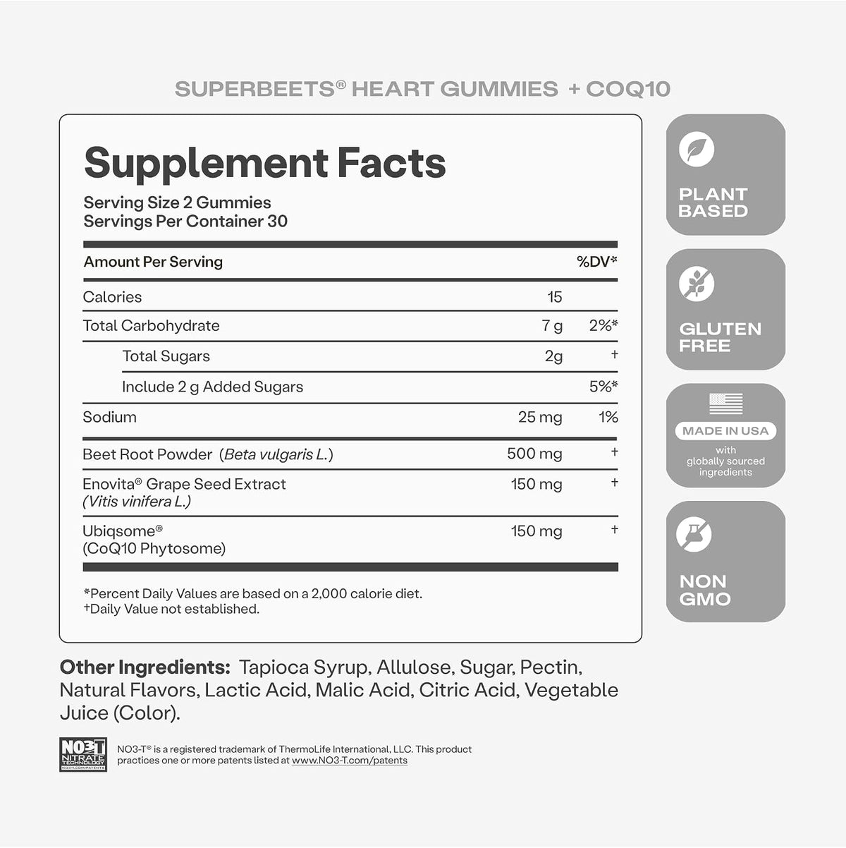 HumanN SuperBeets 5-in-1 Heart Gummies + 3X Absorption 150mg CoQ10, 60 Ct