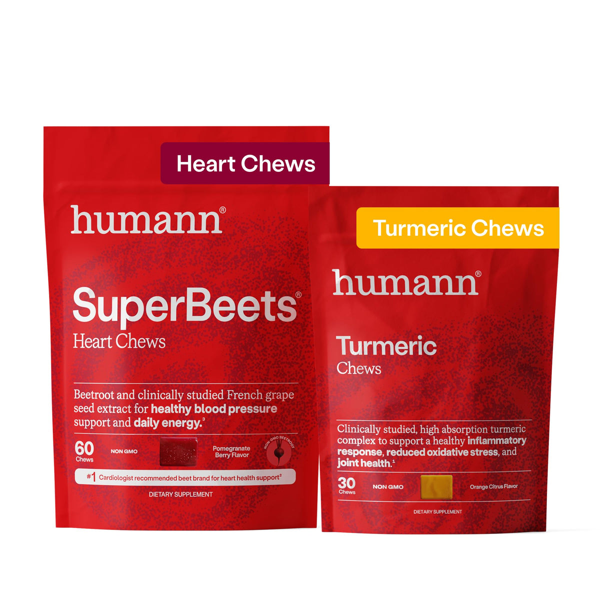 HumanN Turmeric Chews, Curcumin Complex, Orange Citrus Flavor, 30 Ct