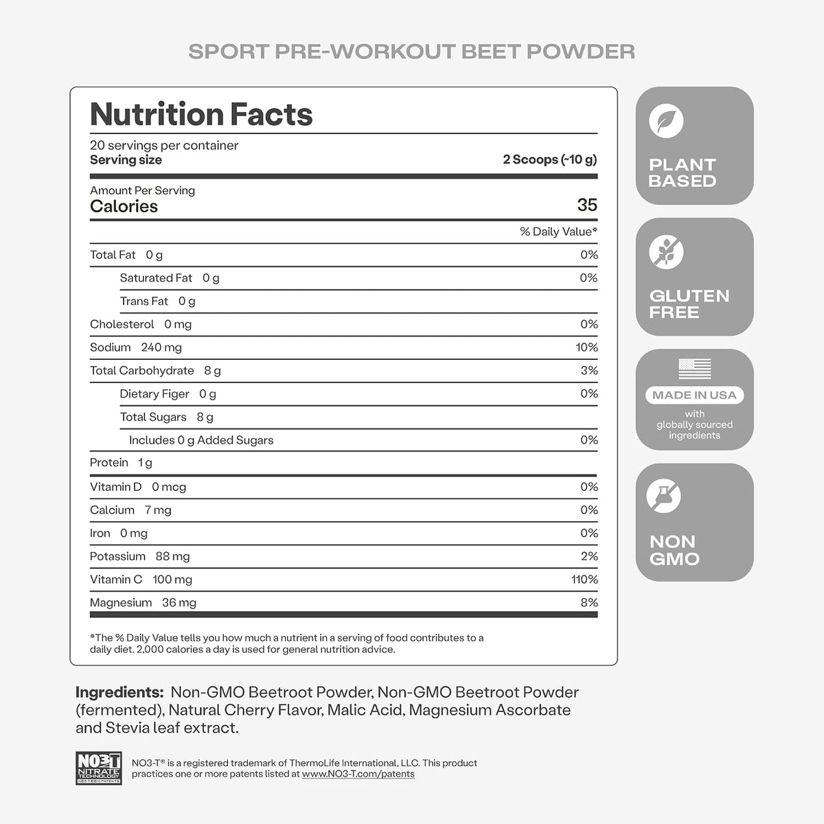 HumanN SuperBeets Sport Endurance Beet Root Powder, Wild Cherry, 20 Serv