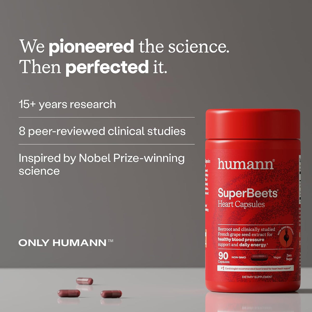 HumanN SuperBeets Beet Root Capsules Quick Release 1000mg, 90 Ct