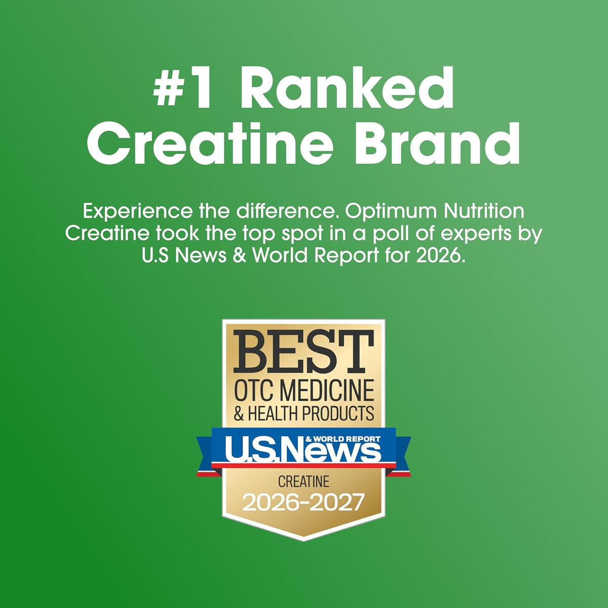 Optimum Nutrition Creatine Monohydrate Powder, Unflavored, 1.32 LB
