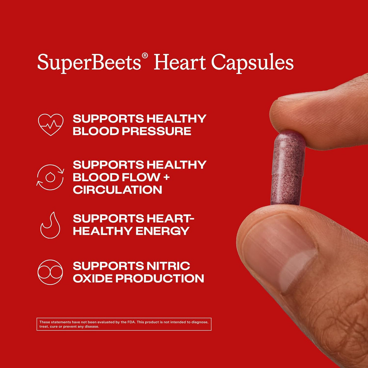 HumanN SuperBeets Beet Root Capsules Quick Release 1000mg, 90 Ct