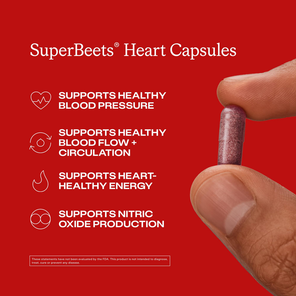 HumanN SuperBeets Beet Root Capsules Quick Release 1000mg, 90 Ct