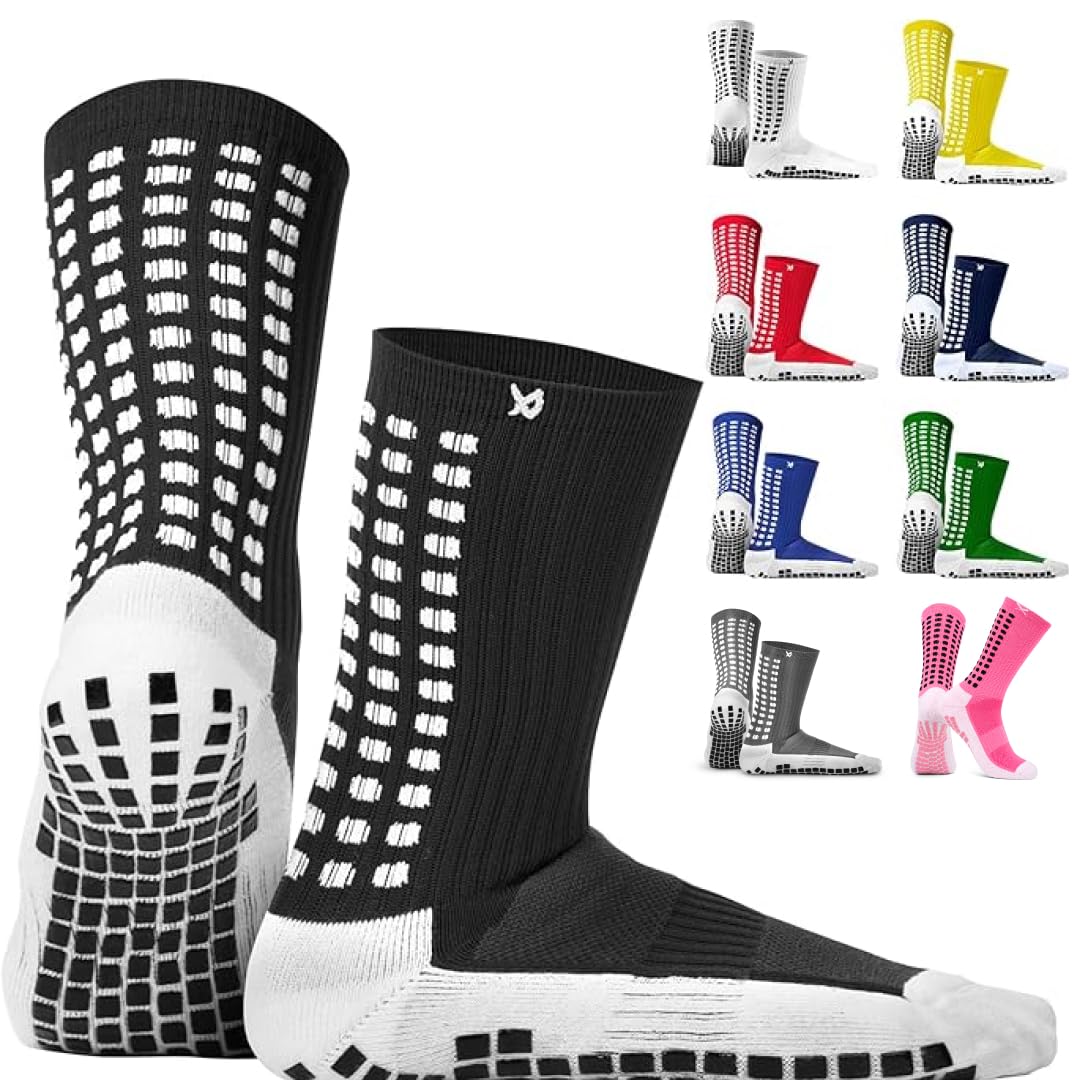 Lux Dual Grip Soccer Socks for Men & Women - DualGrip Engineered for Performance & Comfort - Anti-Slip Grip Socks for Soccer