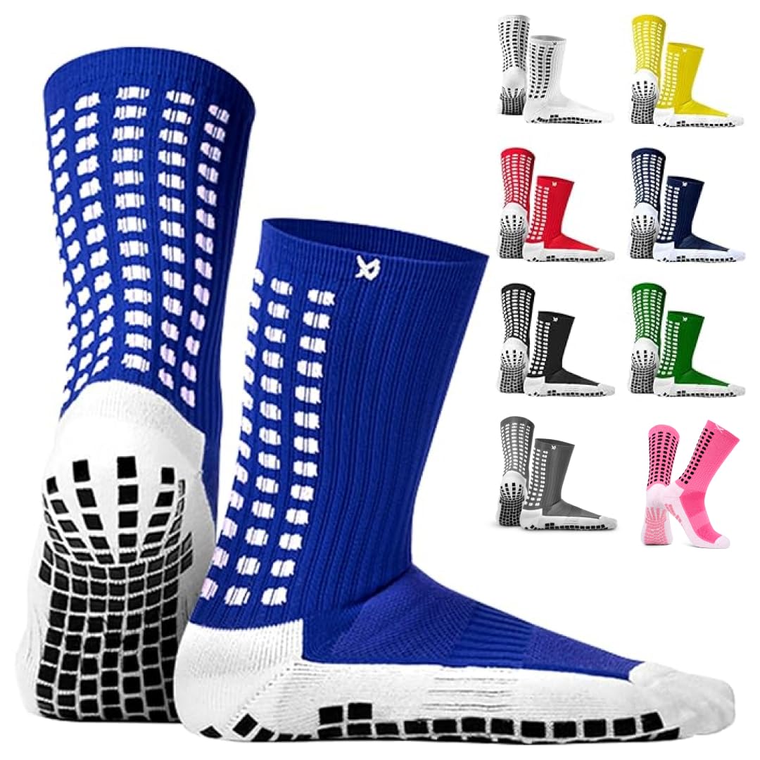 Lux Dual Grip Soccer Socks for Men & Women - DualGrip Engineered for Performance & Comfort - Anti-Slip Grip Socks for Soccer