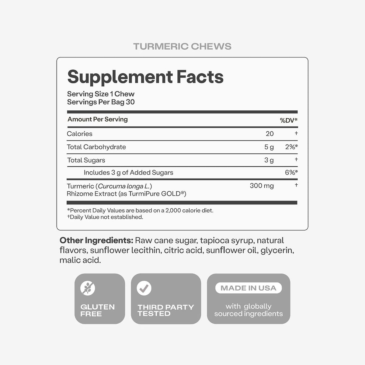 HumanN Turmeric Chews, Curcumin Complex, Orange Citrus Flavor, 30 Ct