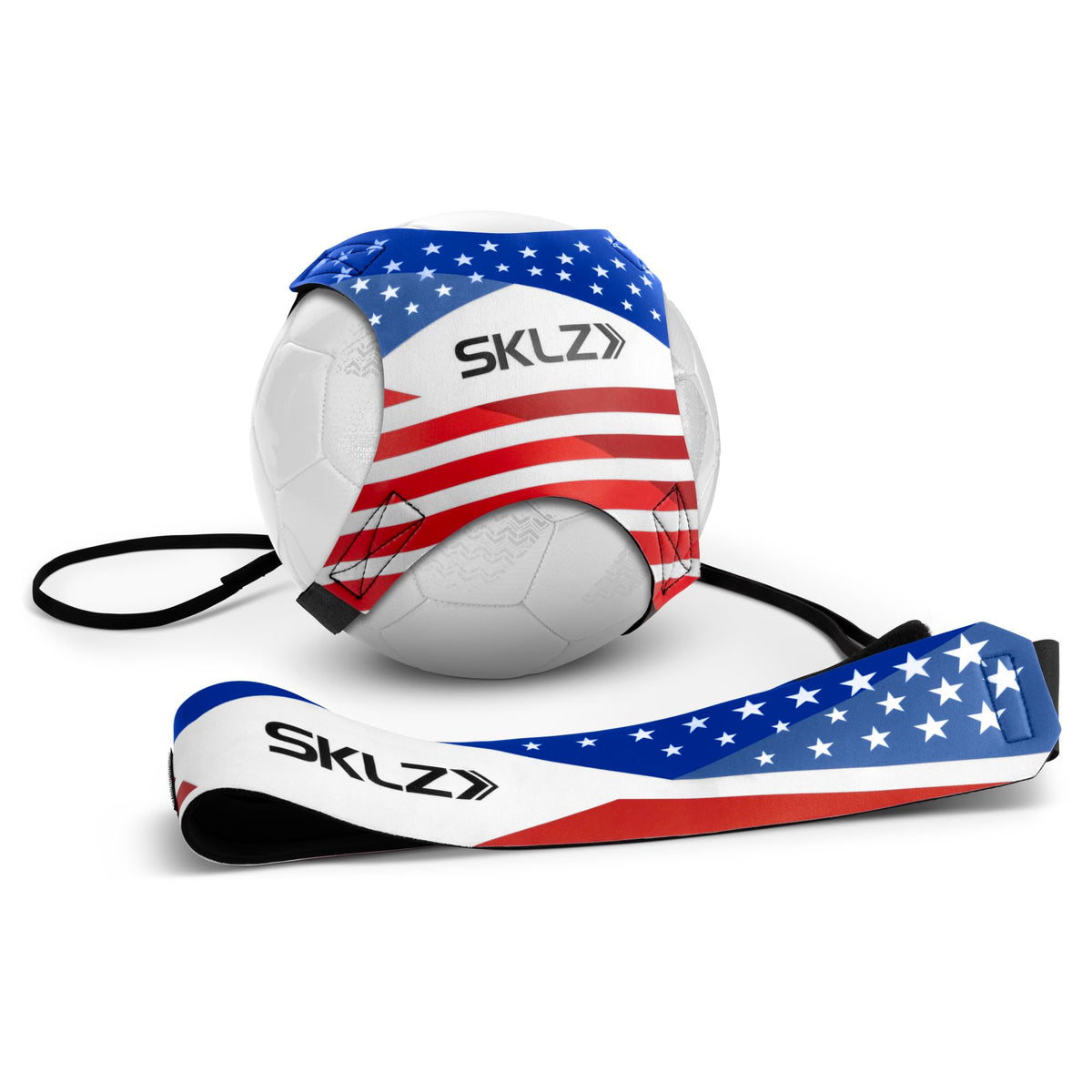 SKLZ Star-Kick Solo Soccer Trainer | Hands-Free Kicking and Passing Practice | Adjustable Cord and Waistband | Multiple Ball Sizes | Youth Players |Perfect for Enhancing Ball Control Skills