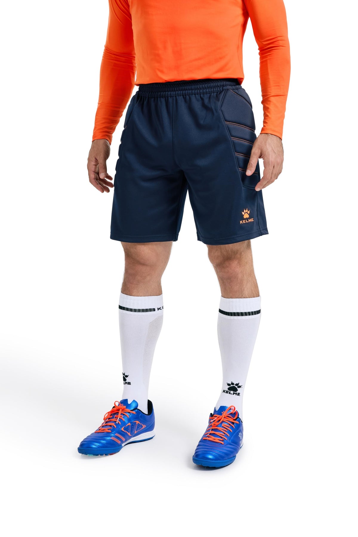 KELME Men's Soccer Goalkeeper Padded Sport Pants Knee Protection