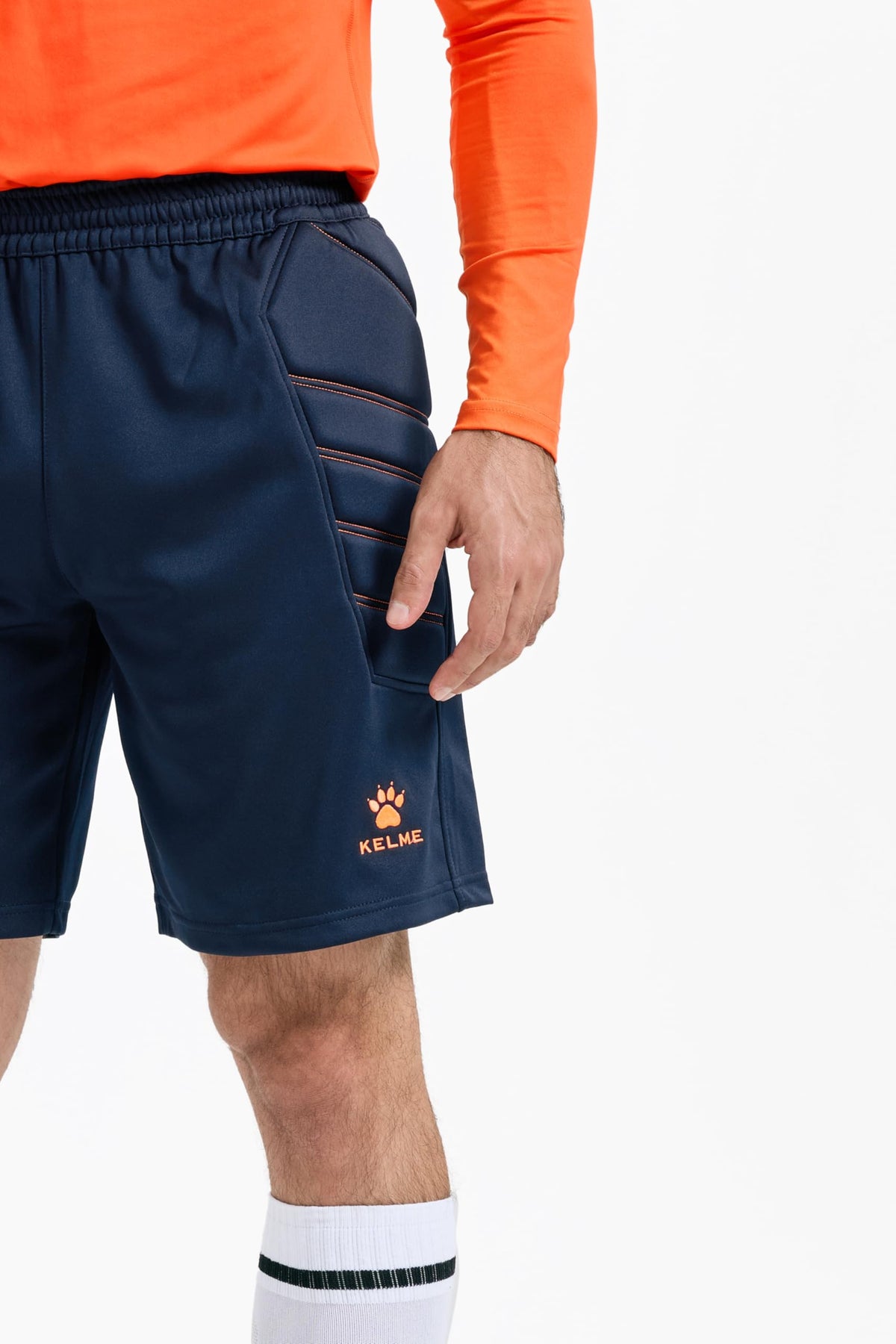 KELME Men's Soccer Goalkeeper Padded Sport Pants Knee Protection