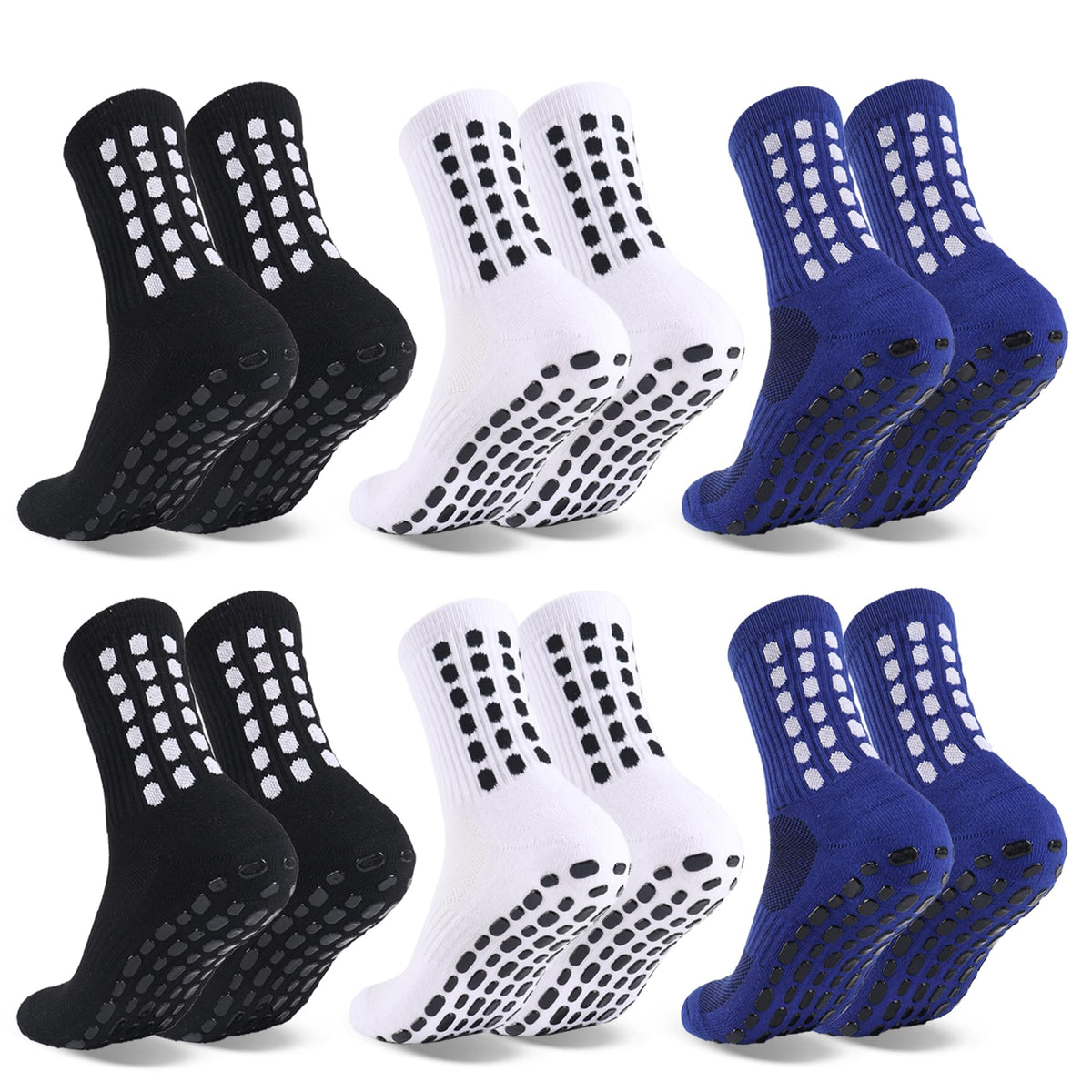 Barrlves Soccer Grip Socks Football Basketball Yoga Socks for Men Women