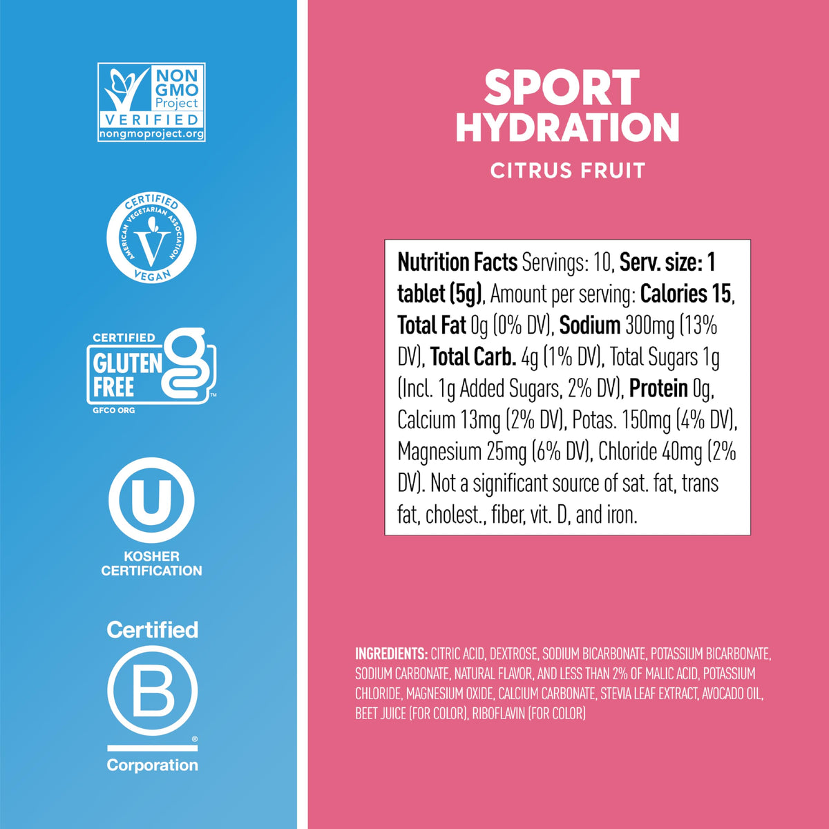 Nuun Sport Electrolyte Tablets with Magnesium, Calcium, Potassium, Chloride & Sodium, Gluten Free & Vegan, Mixed Flavors, 6 Pack (60 Servings Total)