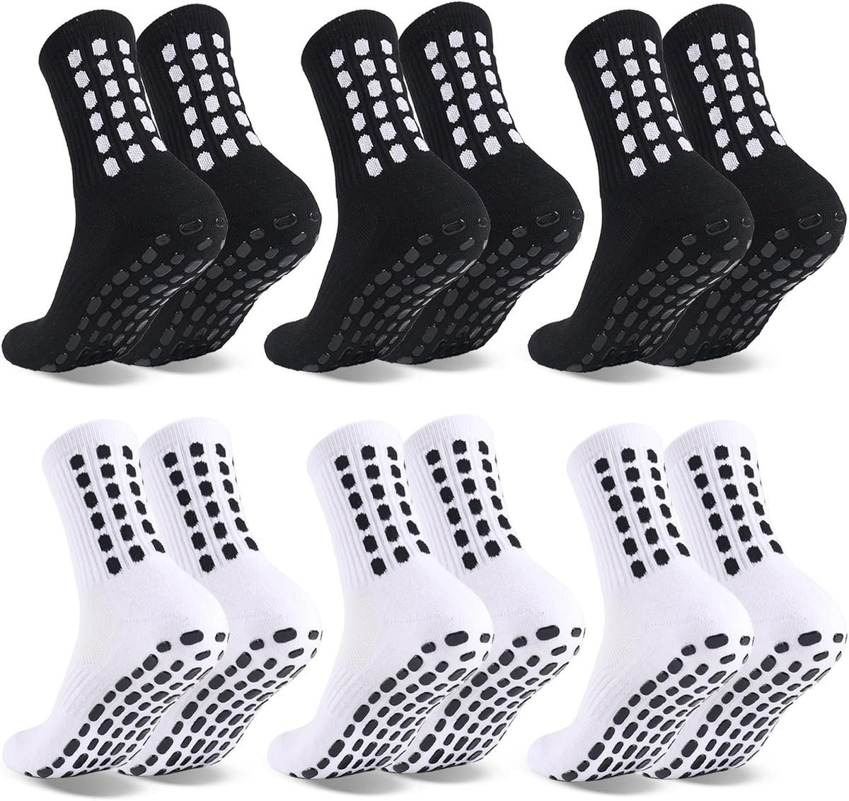 Barrlves Soccer Grip Socks Football Basketball Yoga Socks for Men Women