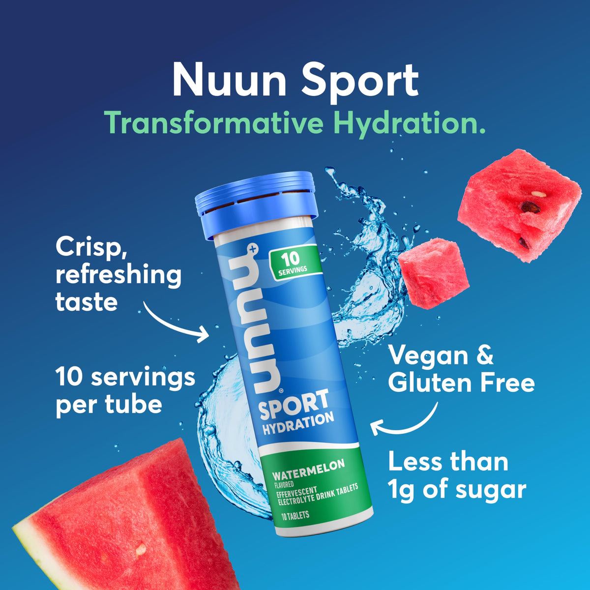 Nuun Sport Electrolyte Tablets with Magnesium, Calcium, Potassium, Chloride & Sodium, Gluten Free & Vegan, Mixed Flavors, 6 Pack (60 Servings Total)