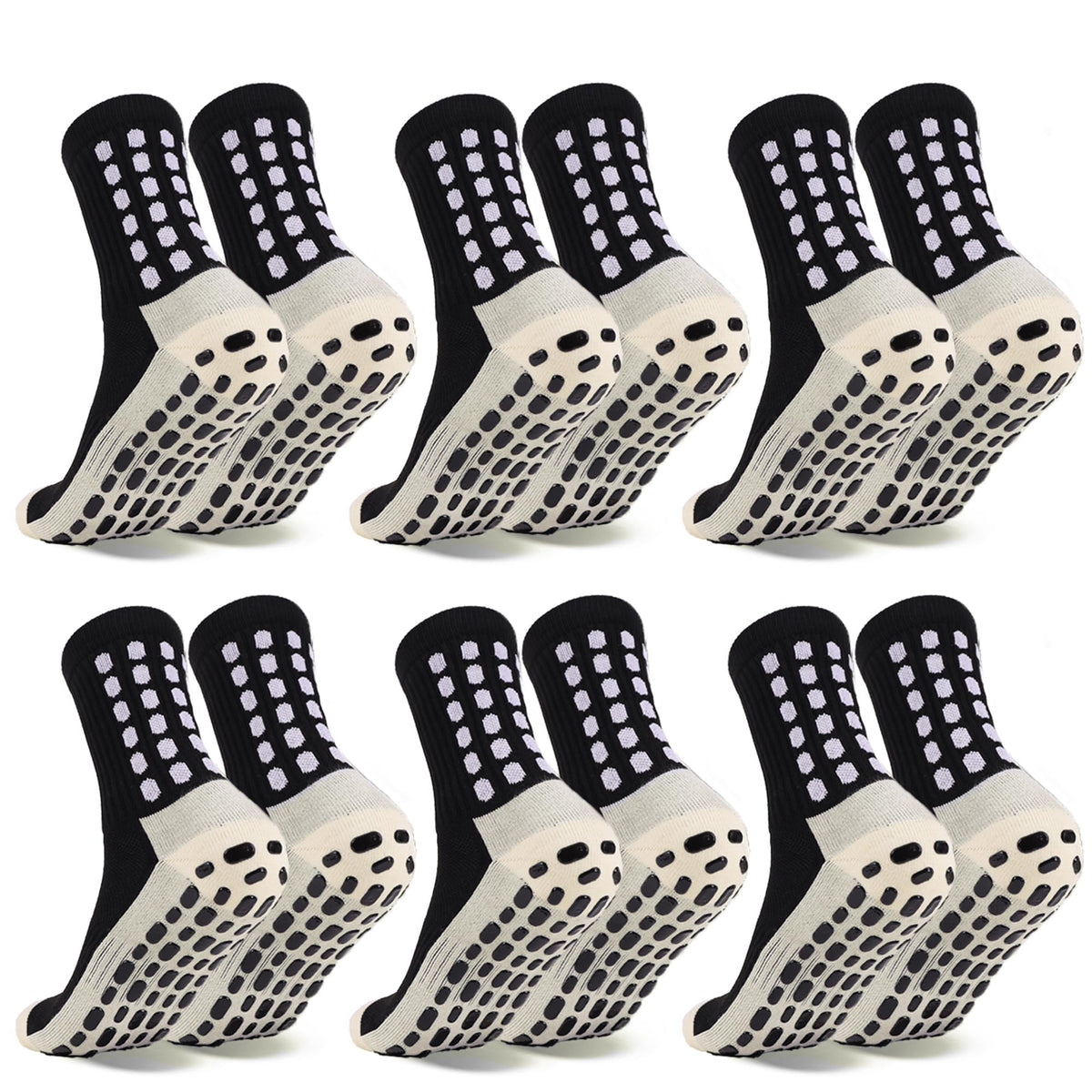 Barrlves Soccer Grip Socks Football Basketball Yoga Socks for Men Women