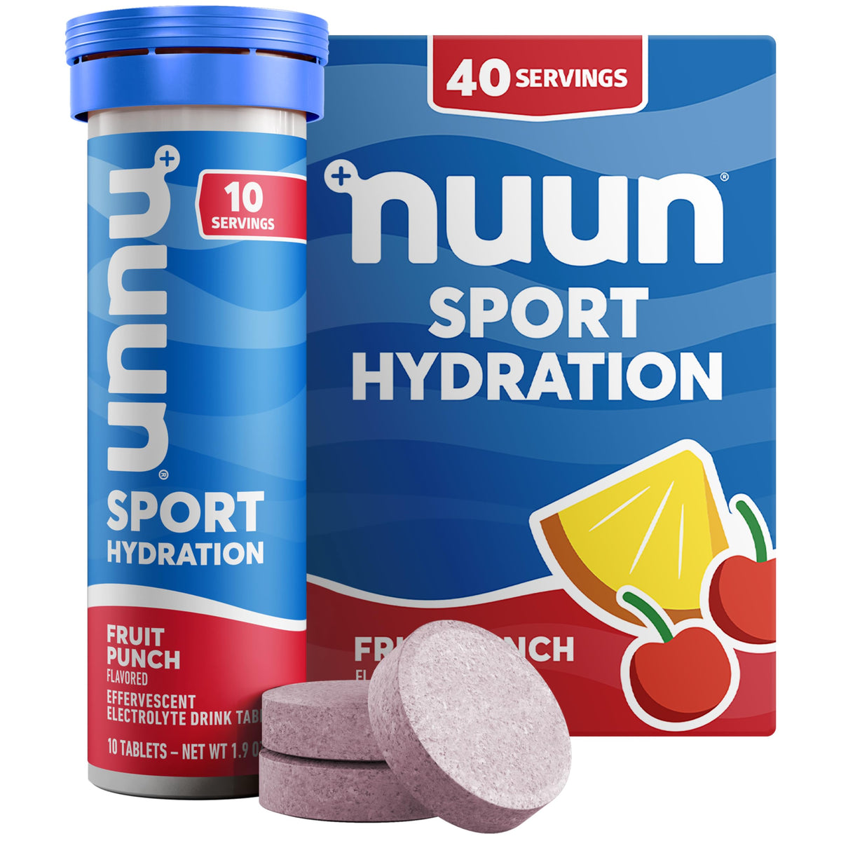 Nuun Sport Electrolyte Tablets with Magnesium, Calcium, Potassium, Chloride & Sodium, Gluten Free & Vegan, Mixed Flavors, 6 Pack (60 Servings Total)