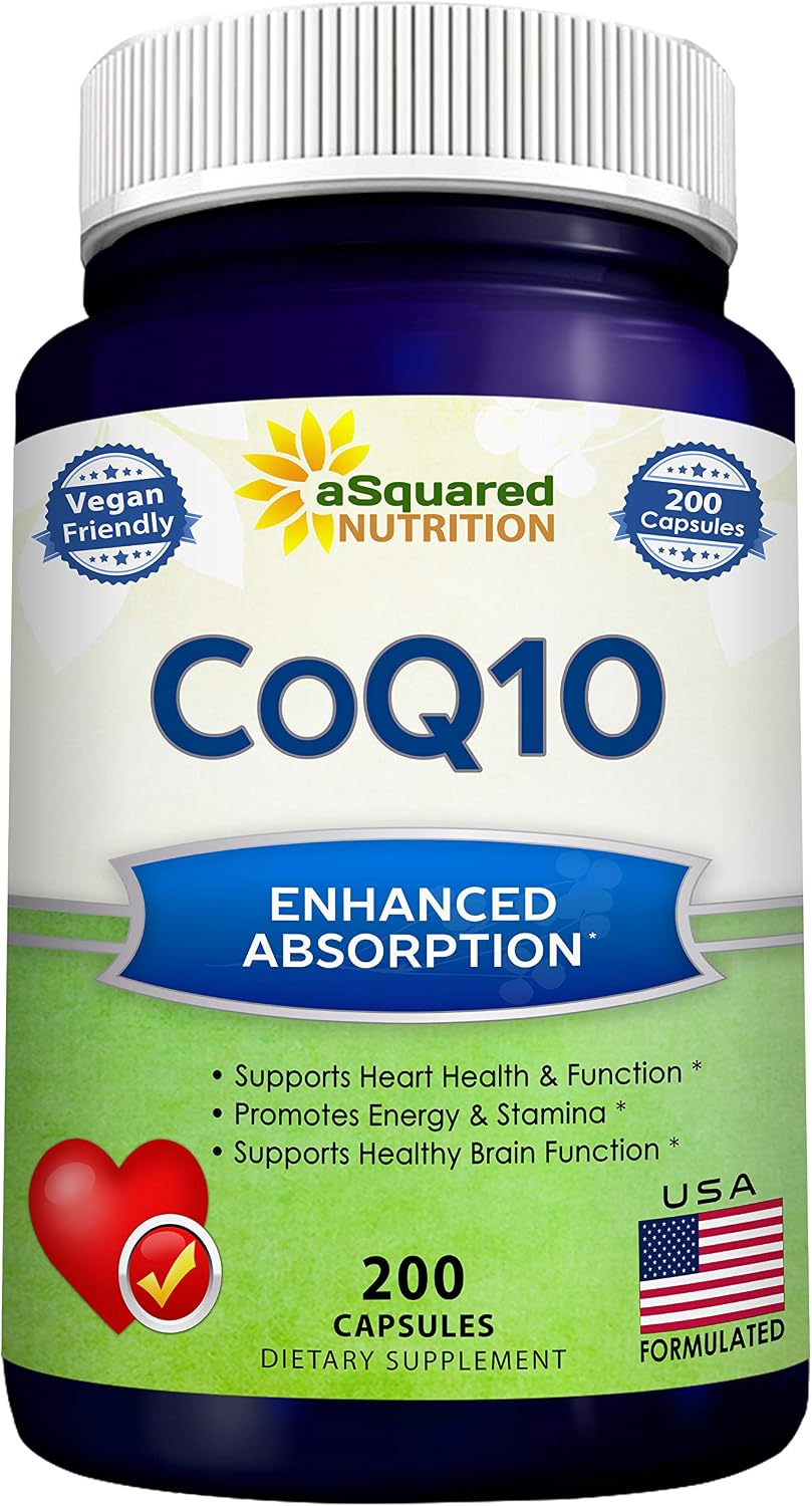 CoQ10 400mg - 200 Capsules - Co Q 10 Supplement - Coenzyme Q10 Pills - CQ10