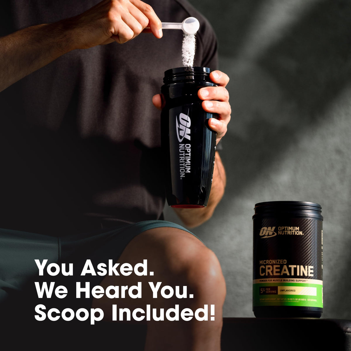 Optimum Nutrition Creatine Monohydrate Powder, Unflavored, 1.32 LB