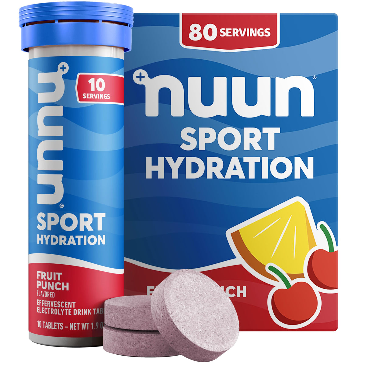 Nuun Sport Electrolyte Tablets with Magnesium, Calcium, Potassium, Chloride & Sodium, Gluten Free & Vegan, Mixed Flavors, 6 Pack (60 Servings Total)