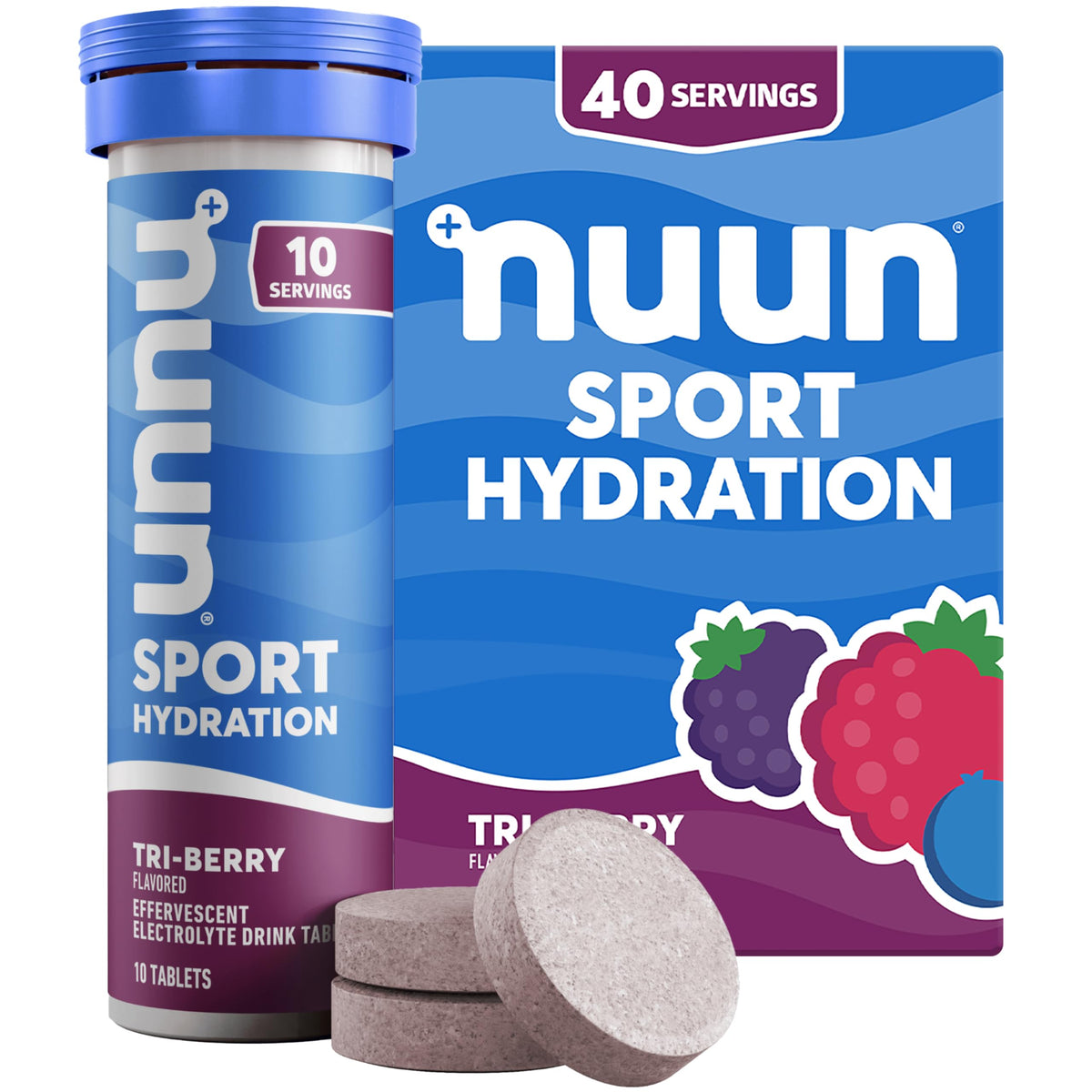 Nuun Sport Electrolyte Tablets with Magnesium, Calcium, Potassium, Chloride & Sodium, Gluten Free & Vegan, Mixed Flavors, 6 Pack (60 Servings Total)
