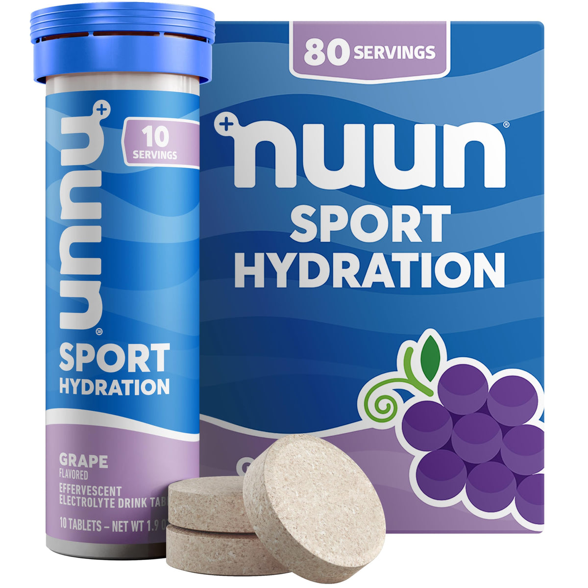 Nuun Sport Electrolyte Tablets with Magnesium, Calcium, Potassium, Chloride & Sodium, Gluten Free & Vegan, Mixed Flavors, 6 Pack (60 Servings Total)