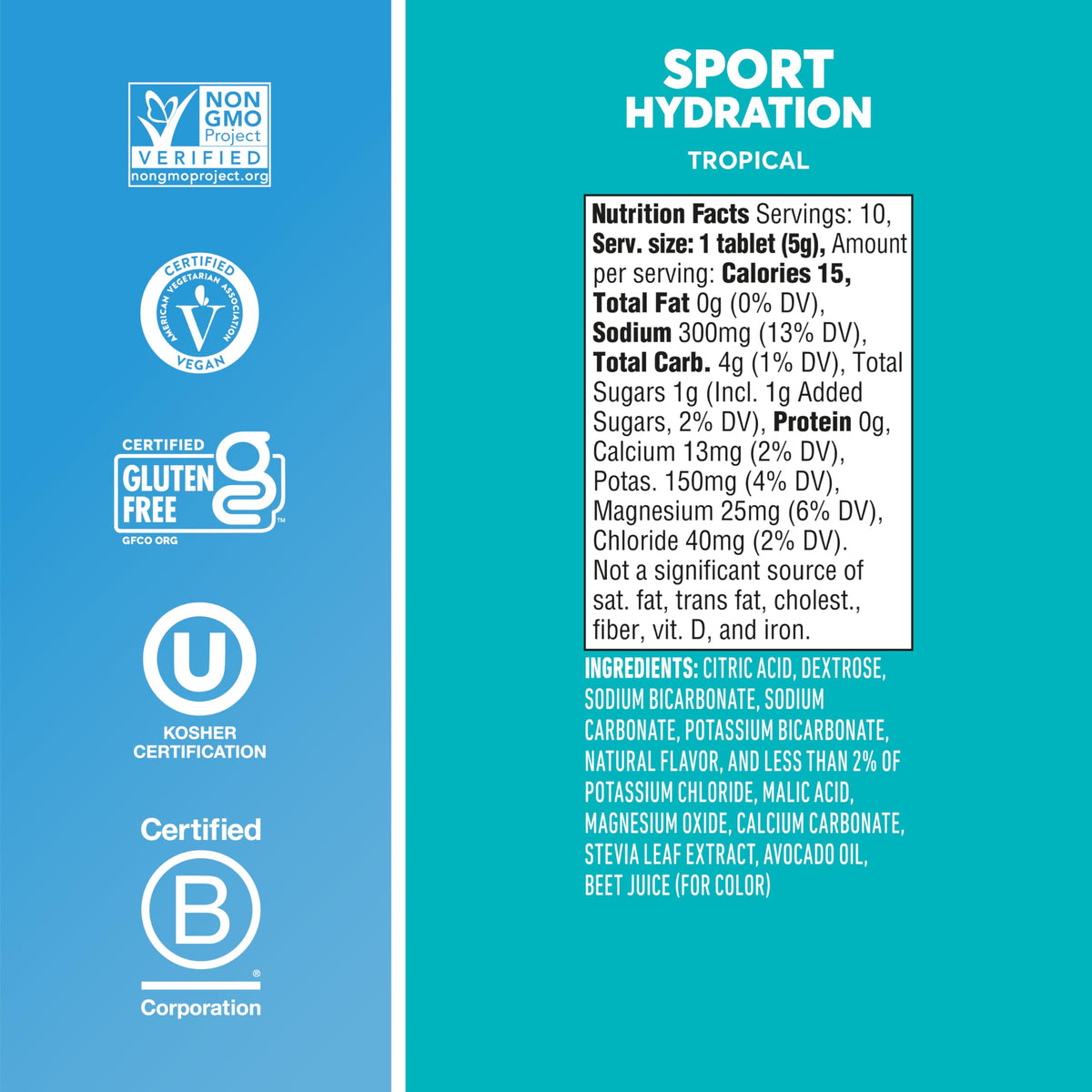 Nuun Sport Electrolyte Tablets with Magnesium, Calcium, Potassium, Chloride & Sodium, Gluten Free & Vegan, Mixed Flavors, 6 Pack (60 Servings Total)