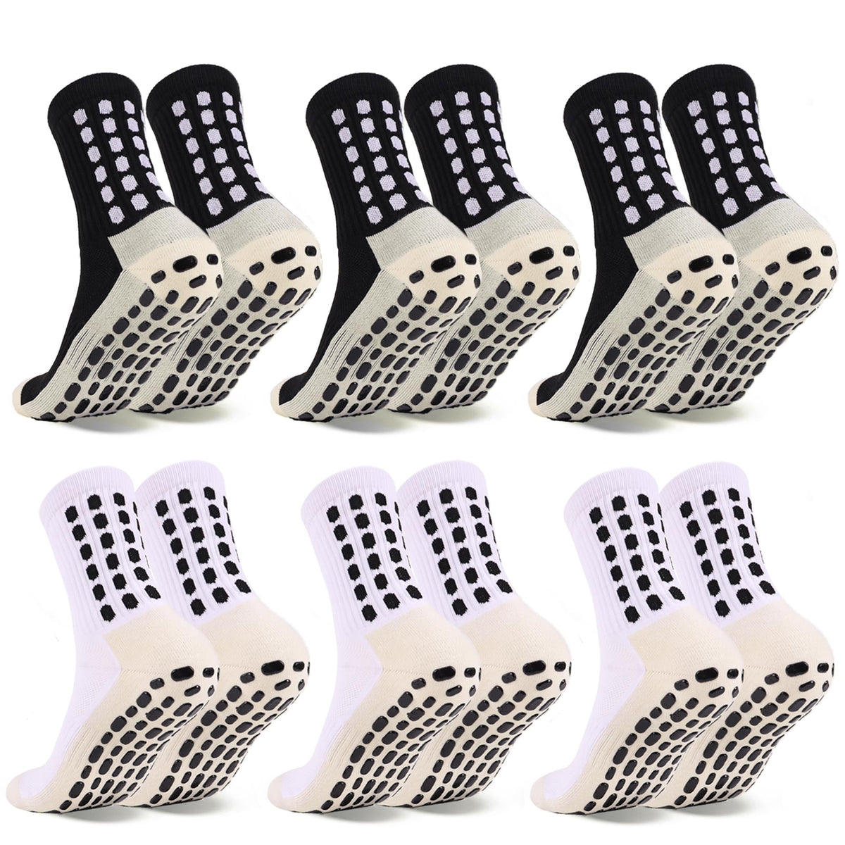 Barrlves Soccer Grip Socks Football Basketball Yoga Socks for Men Women