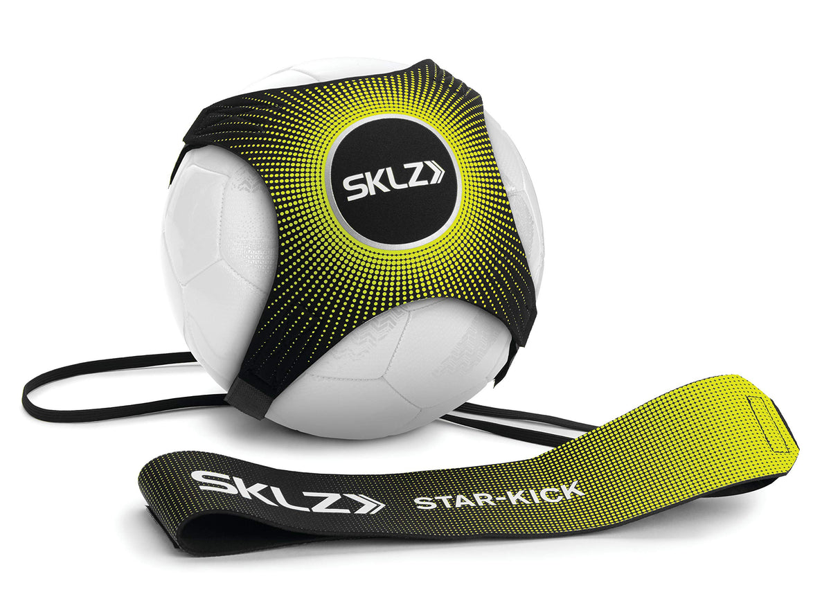 SKLZ Star-Kick Solo Soccer Trainer | Hands-Free Kicking and Passing Practice | Adjustable Cord and Waistband | Multiple Ball Sizes | Youth Players |Perfect for Enhancing Ball Control Skills