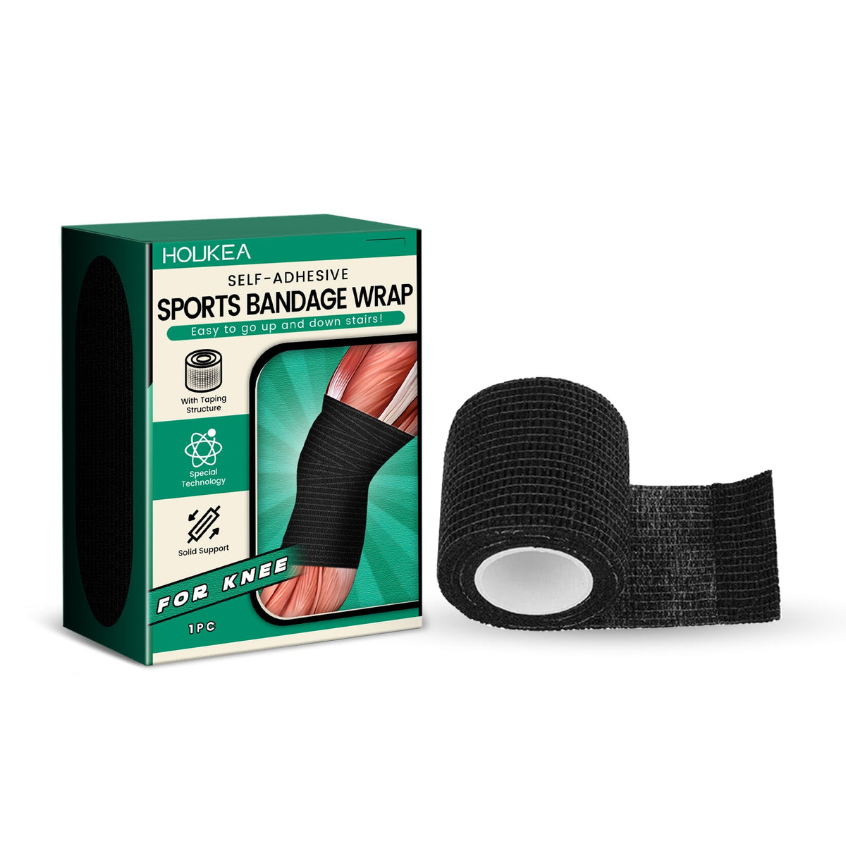 Elastic Self-Adhesive Sports Bandage - Wrist, Elbow & Knee
