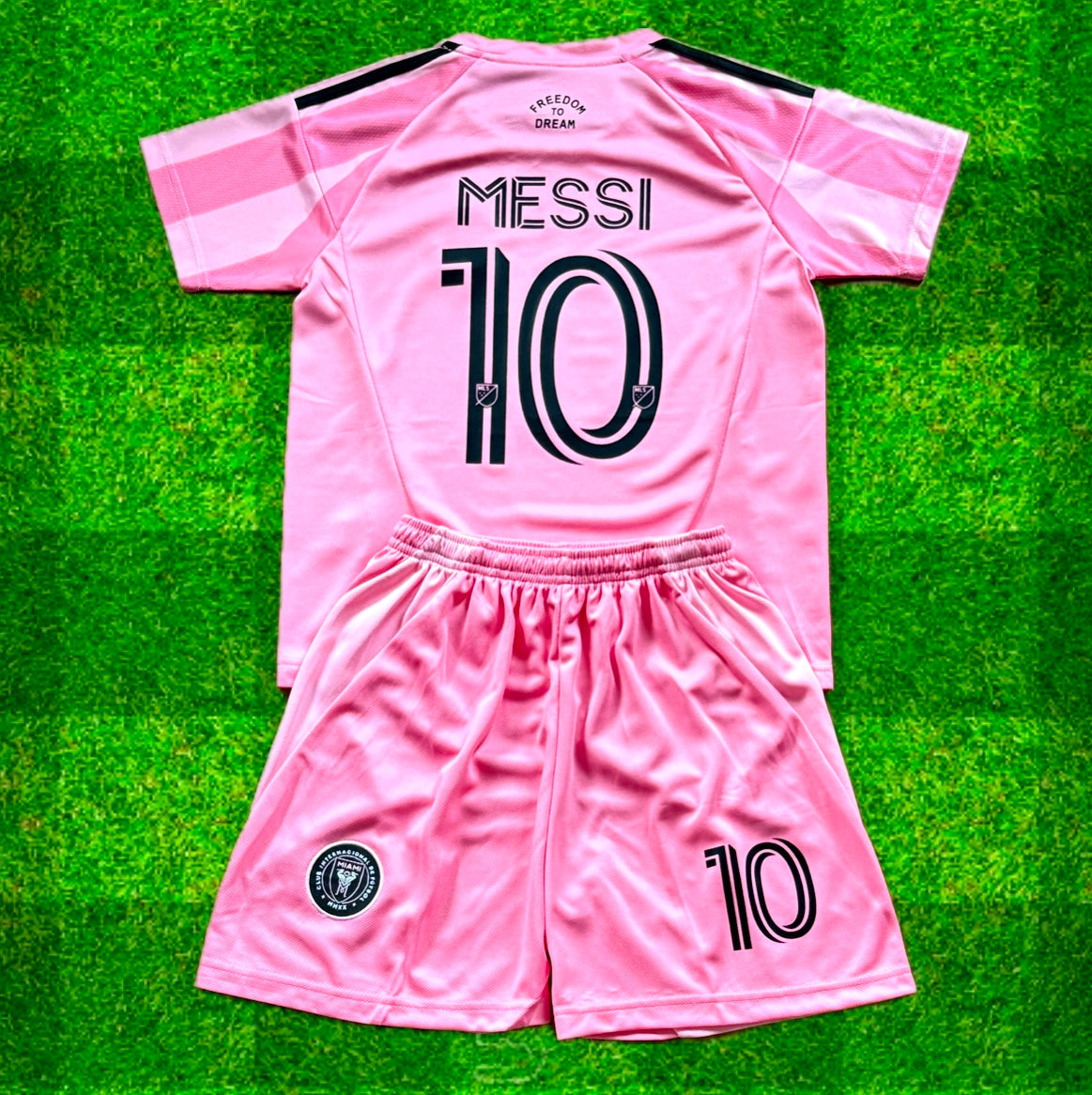 Pink Lionel Messi Kids Soccer Jersey - Set of 2