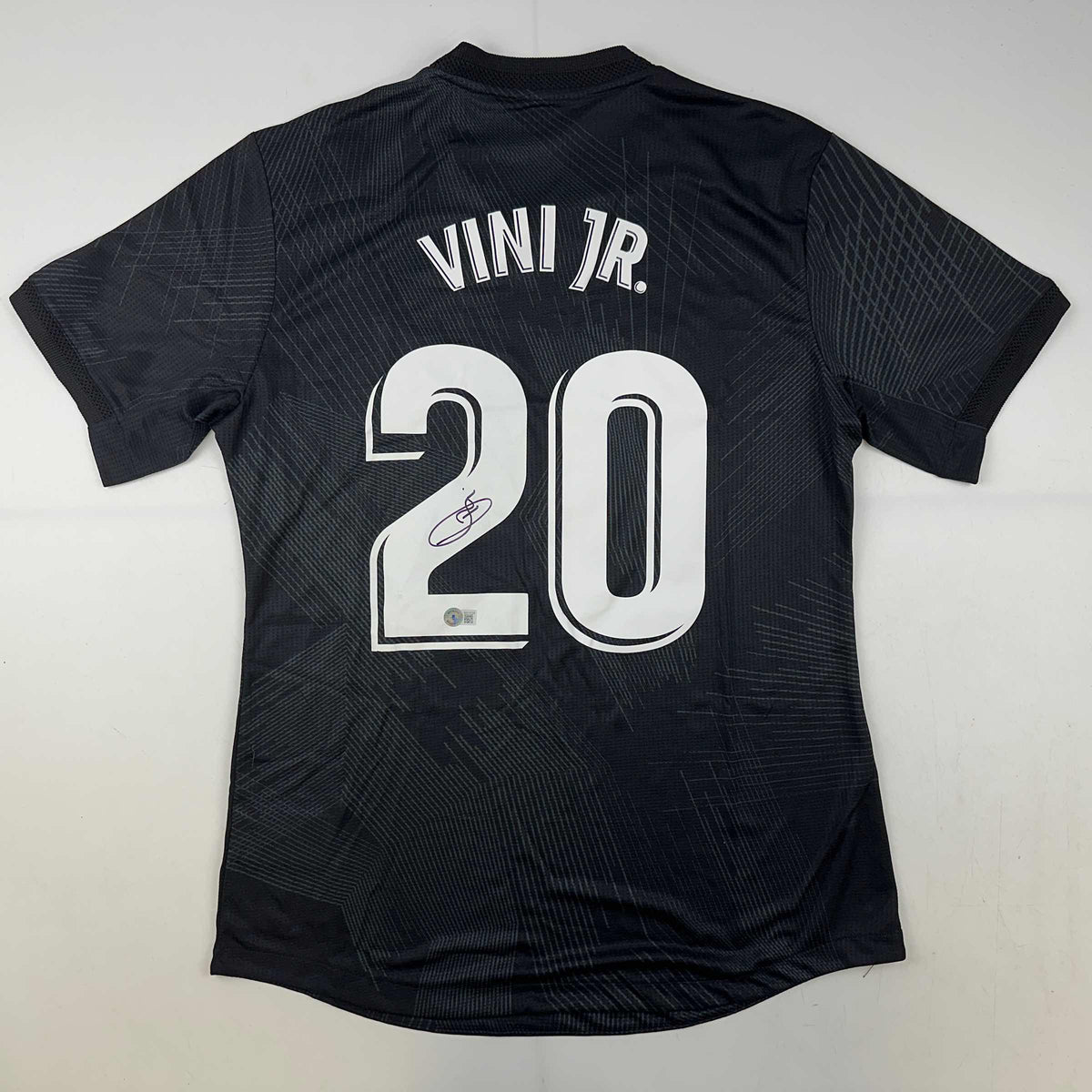 Signed Vinicius Jr Black Jersey | Real Madrid BAS COA