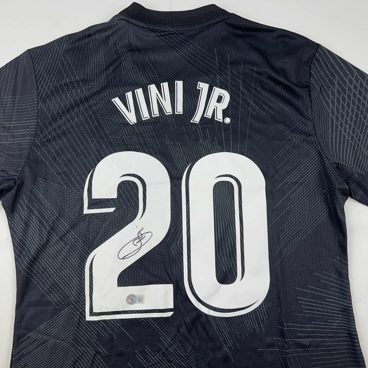 Signed Vinicius Jr Black Jersey | Real Madrid BAS COA