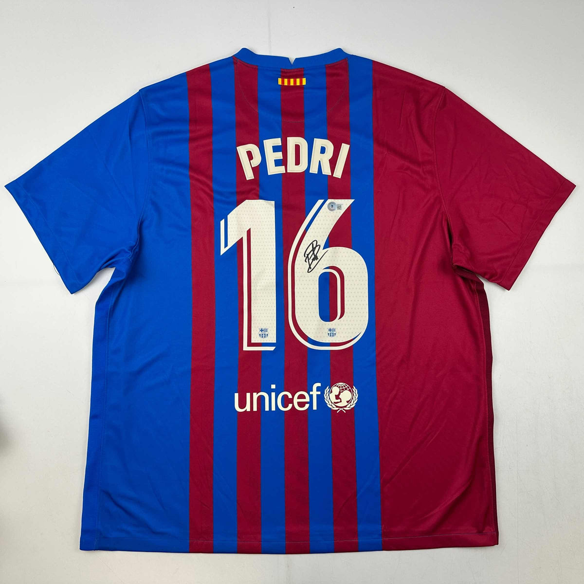 Signed Pedri Barcelona Blue Jersey | Beckett BAS COA